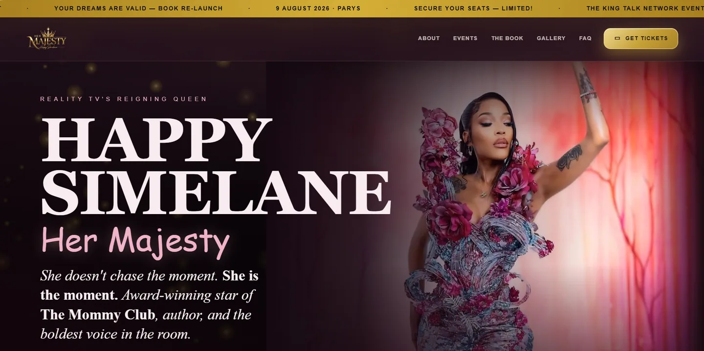 Happy Simelane website