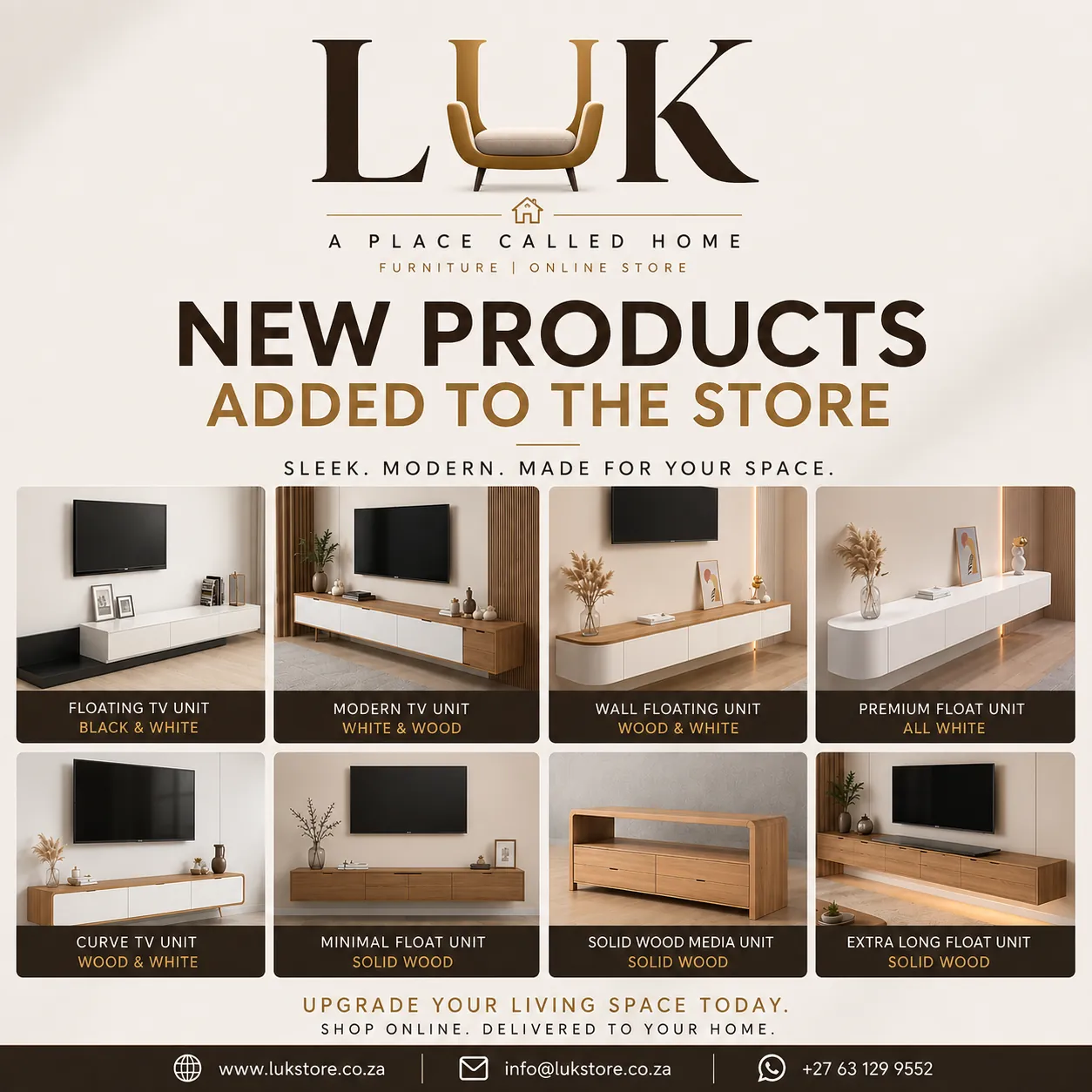 LUK Furniture new products collection poster
